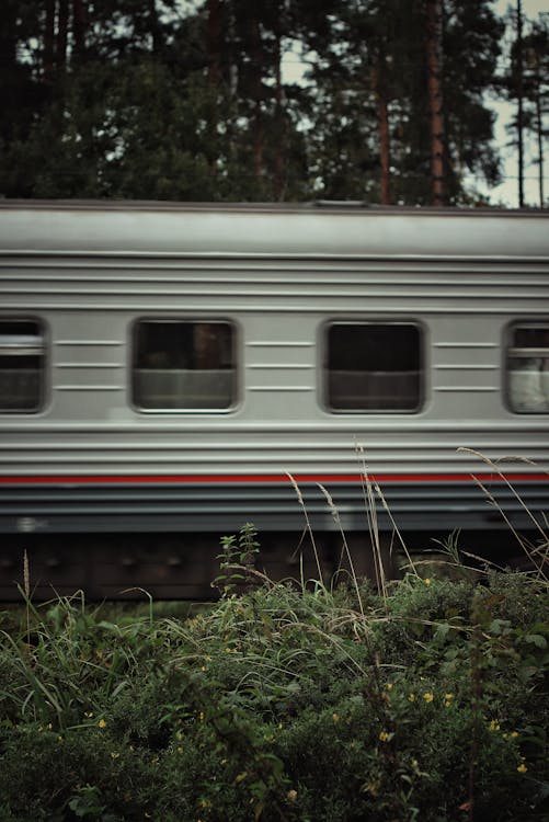 Close-up of a Train Passing by