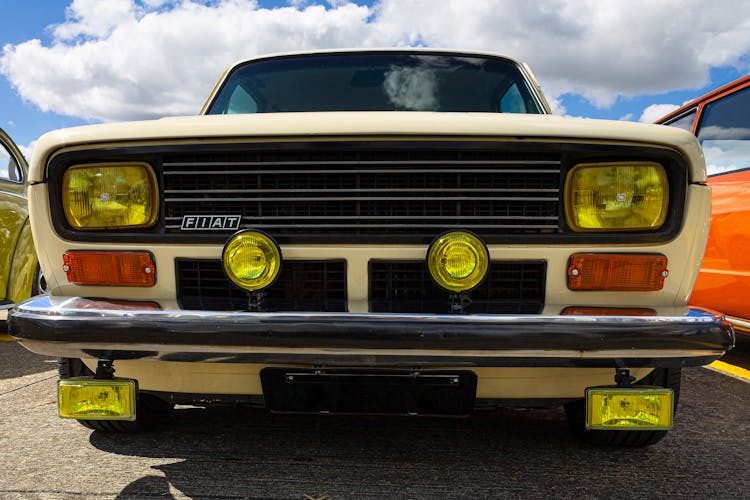 Front Grill Of A Vintage Car