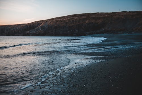 Clear Sky over Sea Shore at Dawn