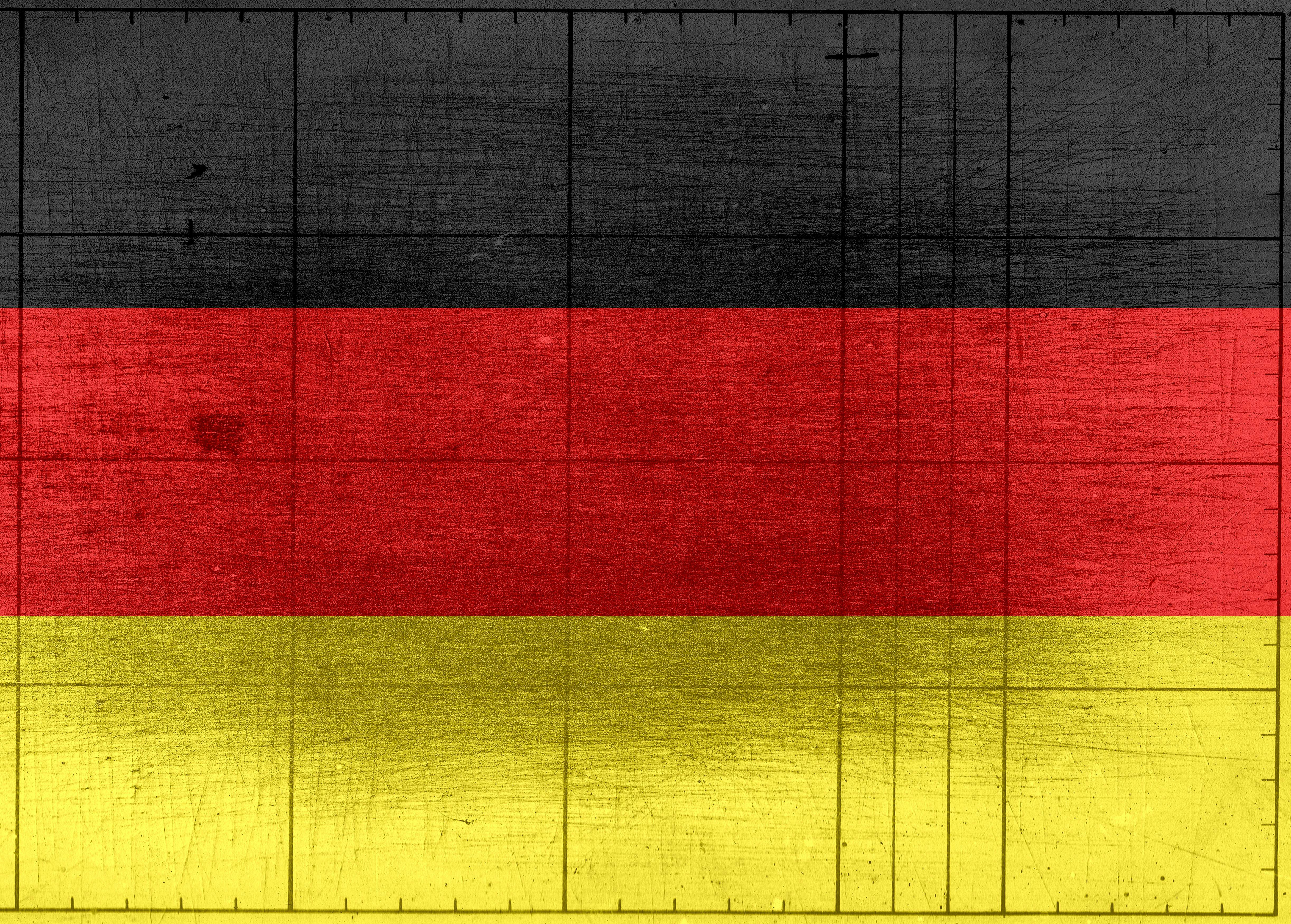 German flag painted on a wooden background