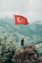 Free stock photo of adventure, climb, flag