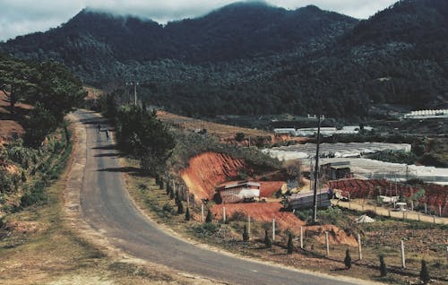 Concrete Road Near Mountains