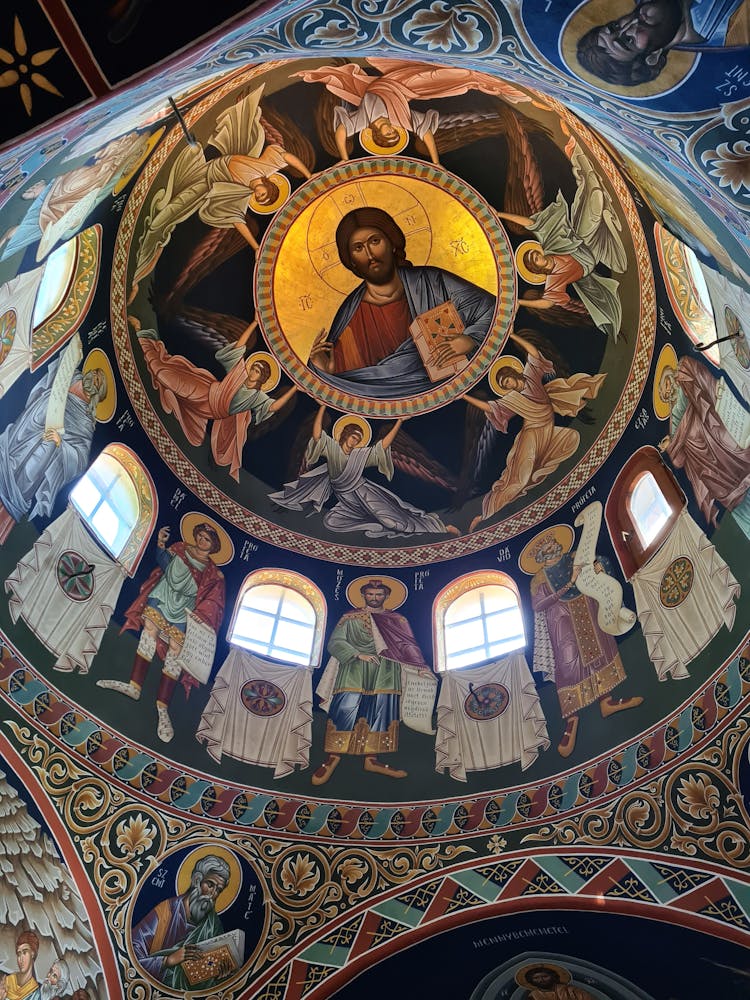 Interior Design  Of A Church Dome Ceiling