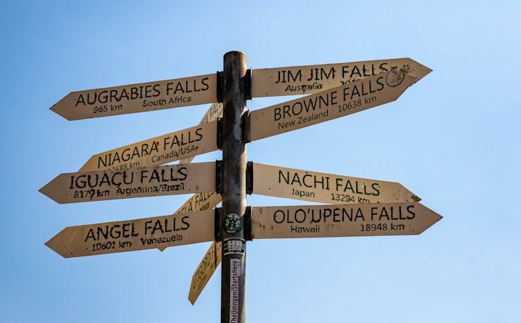 Brown And Black Street Signs