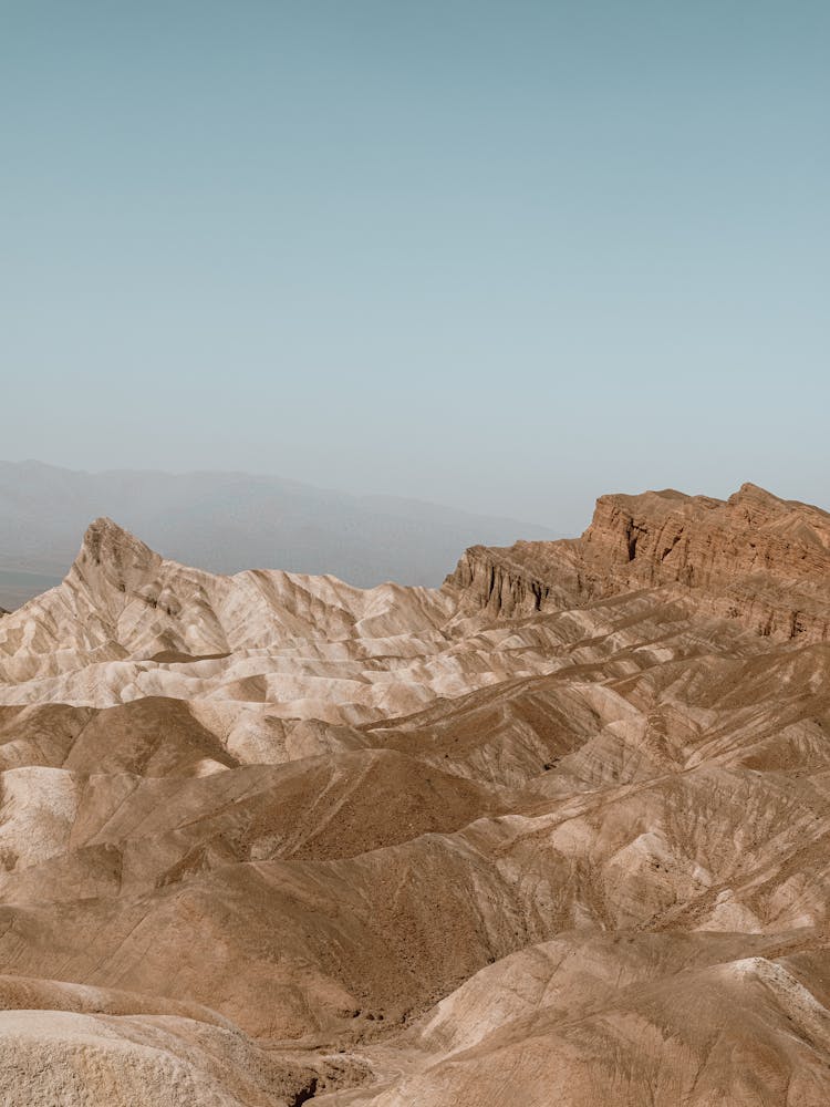 Clear Sky Over Barren Sand Hills