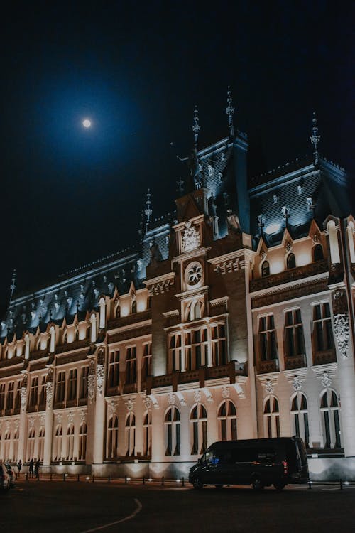 건축, 달빛, 밤의 무료 스톡 사진