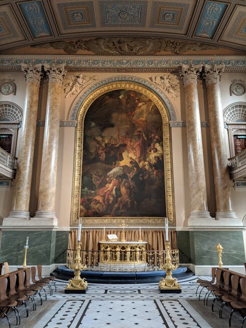 Free Painting over Altar in Church Stock Photo
