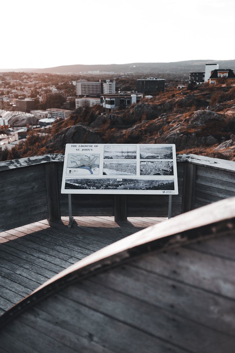 Information Board On View Point On Hill