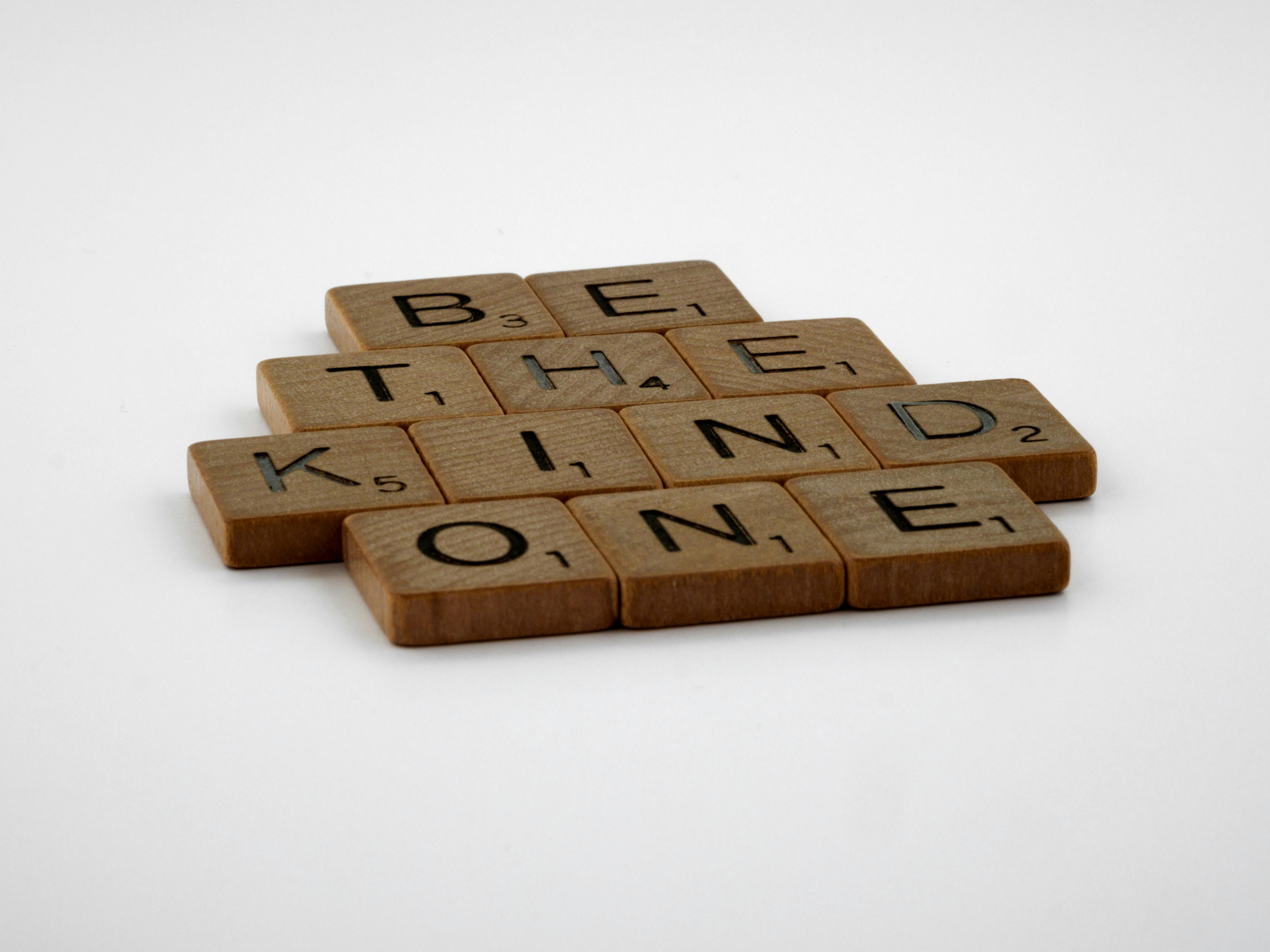 brown wooden blocks on white table