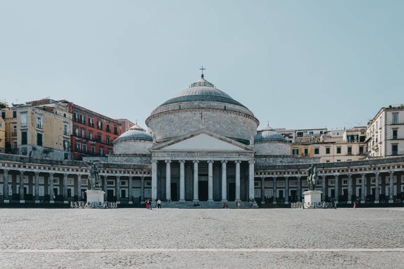 Piazza del Plebiscito in Naples with the Basilica of San Francesco di Paola