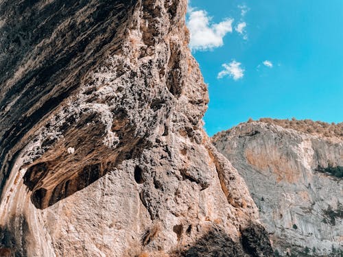 A Rocky Mountain Under the Blue Sky