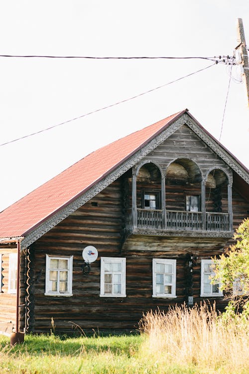 Wooden House with Balcony