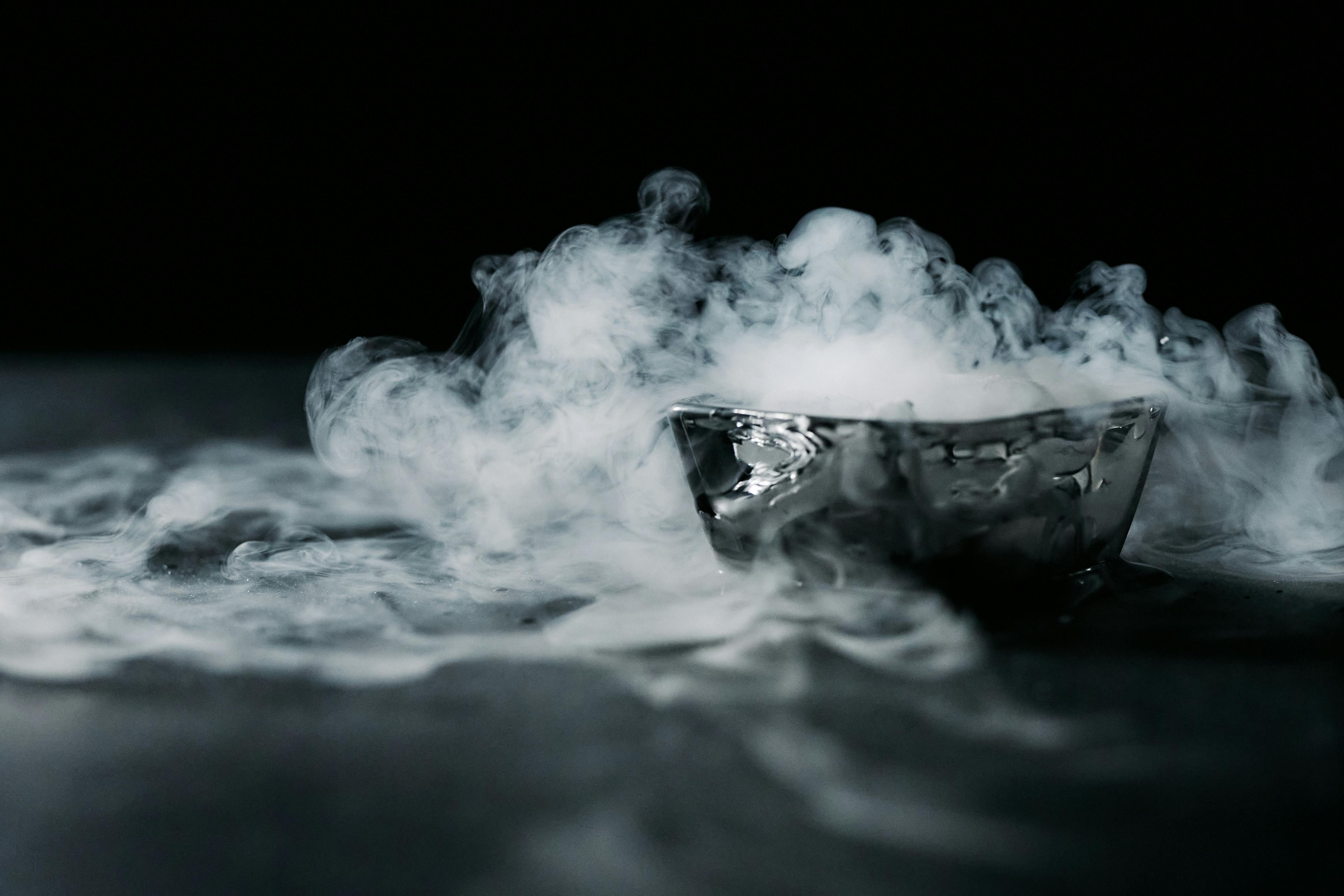 White Smoke in a Glass Container · Free Stock Photo