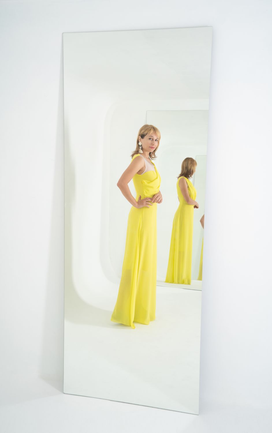 A Woman Wearing Yellow Dress · Free Stock Photo