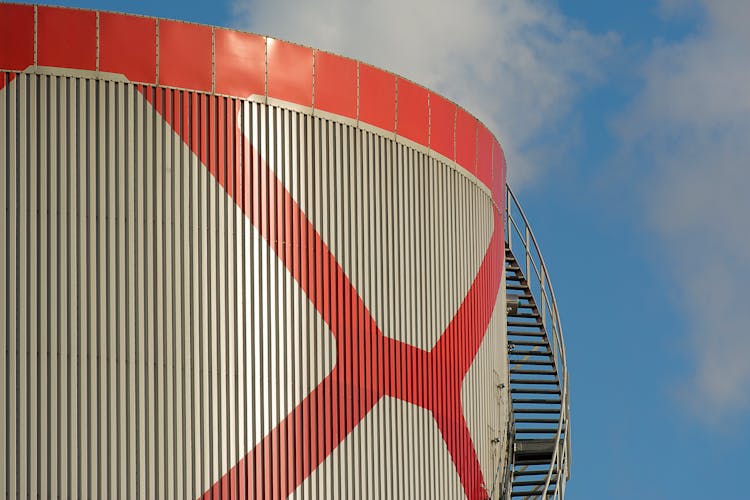 Stairs On Silo Wall