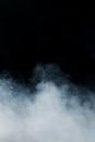 White Smoke Against Black Background