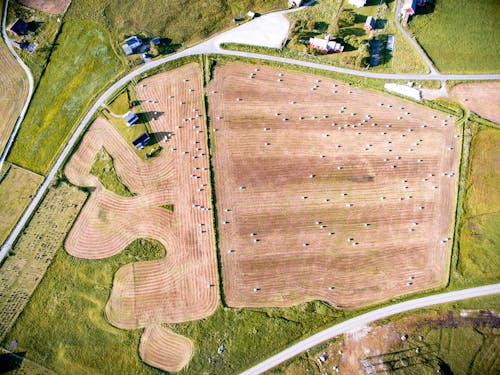 Gratis lagerfoto af baner, droneoptagelse, landbrug