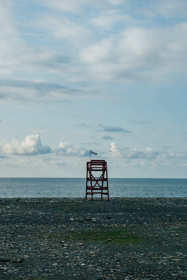 Lifeguard Tower On A Beach 