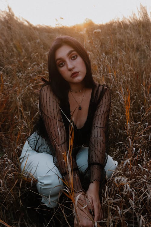 WA Woman Sitting on the Grass