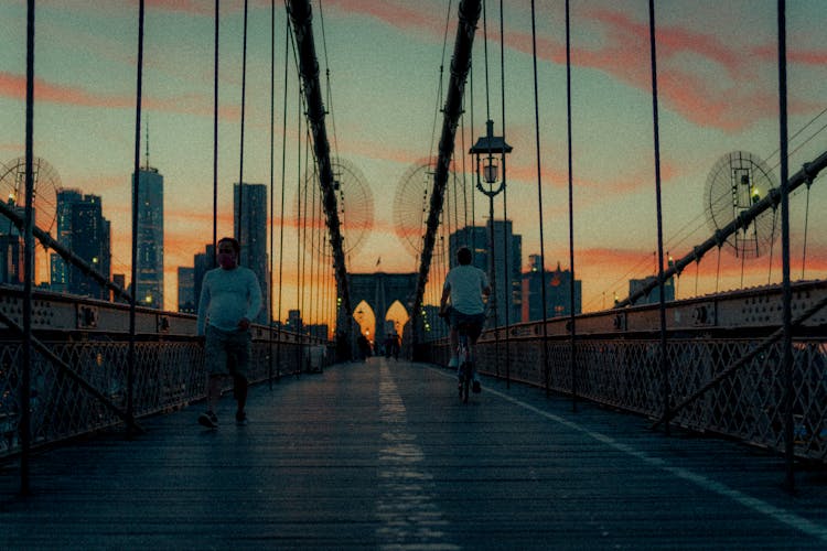 Brooklyn Bridge At Sunset