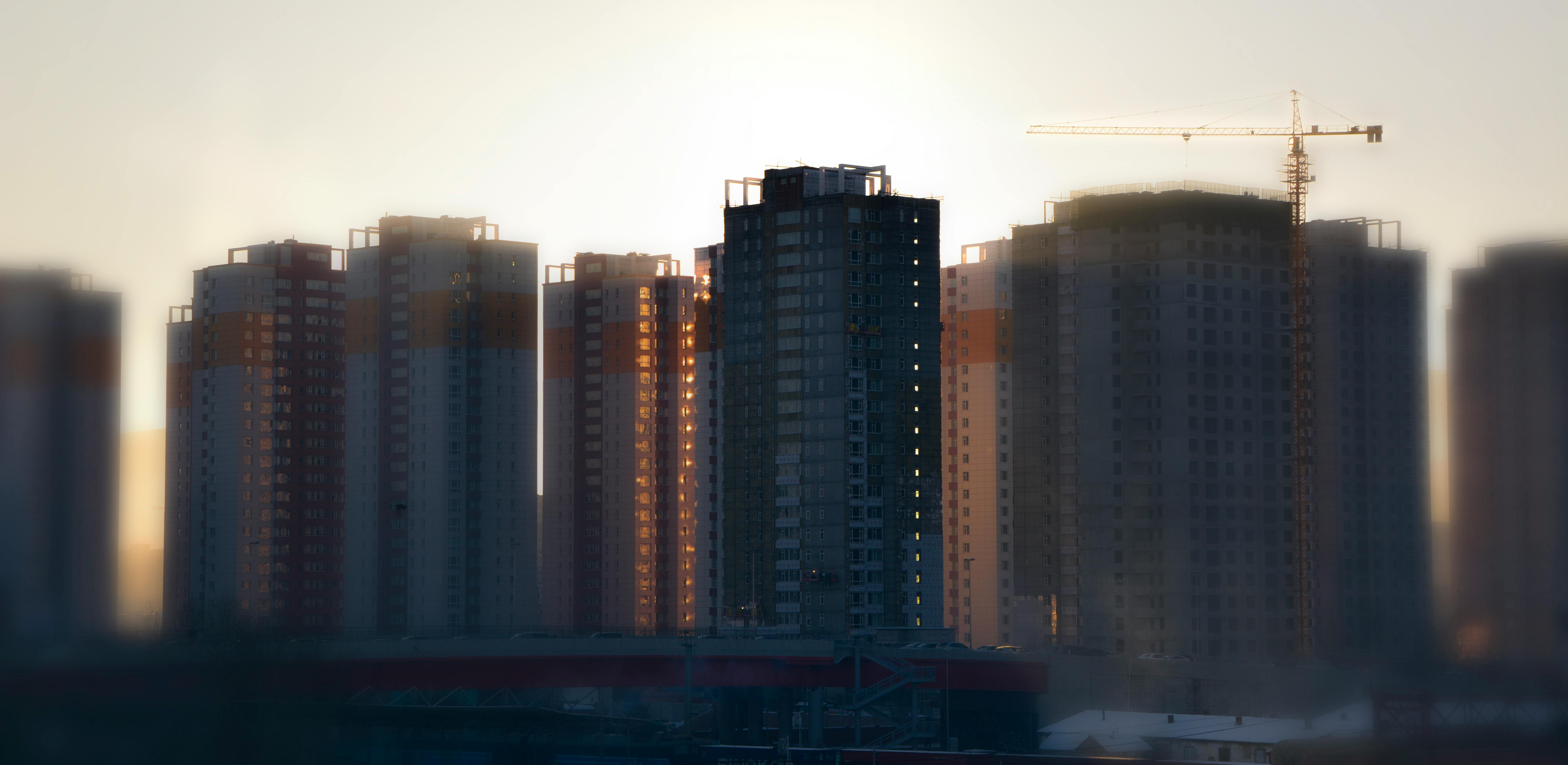 Free stock photo of buildings, morning sun, Sun town