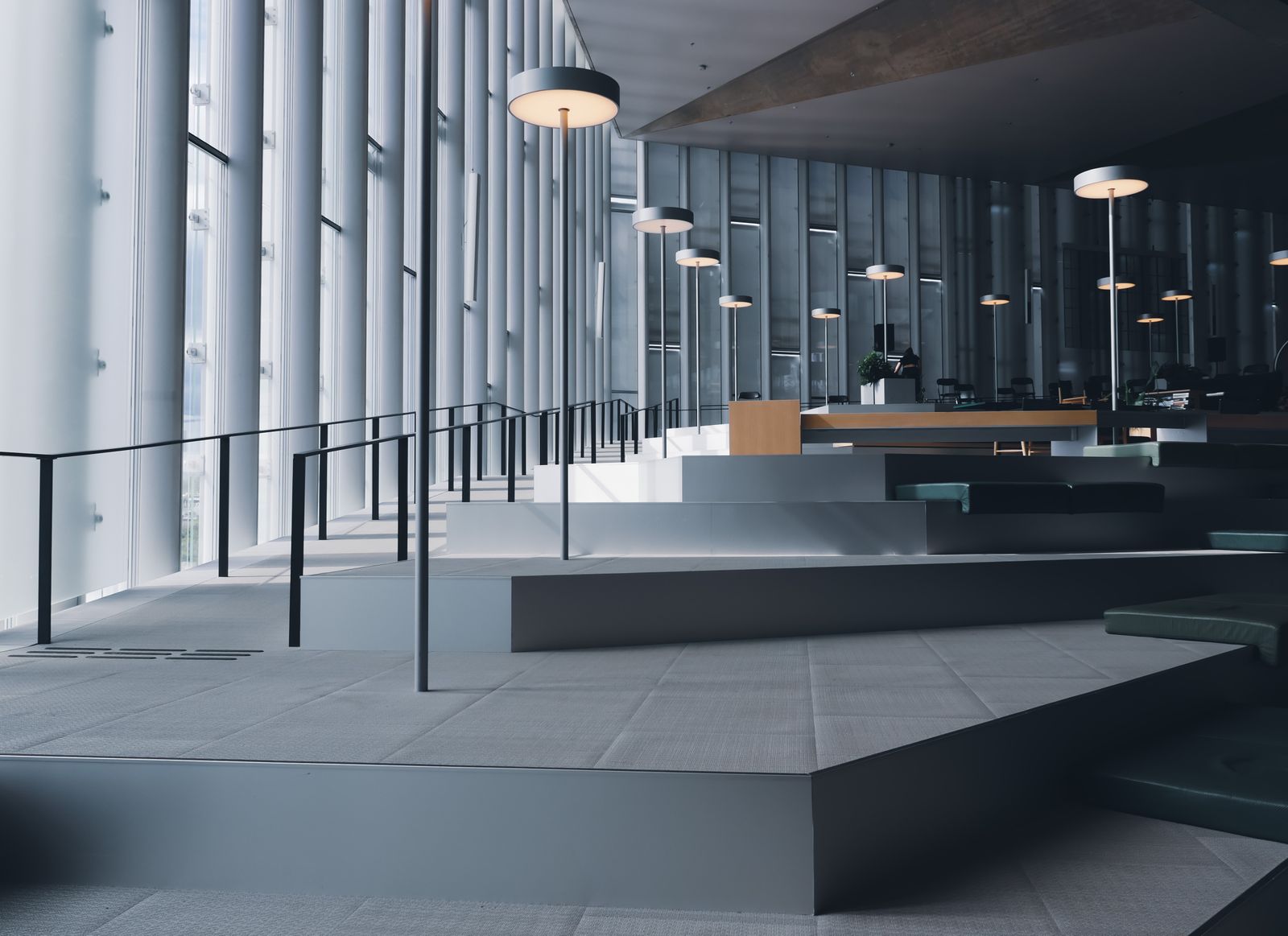Large modern commercial building interior