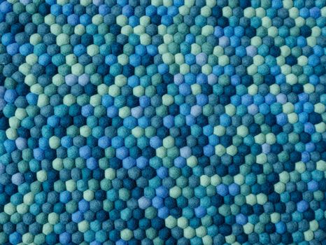 Blue and White Round Textile