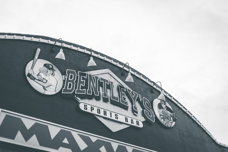 Logo Of A Baseball Sports Bar