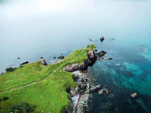 Drone Shot of a Coast