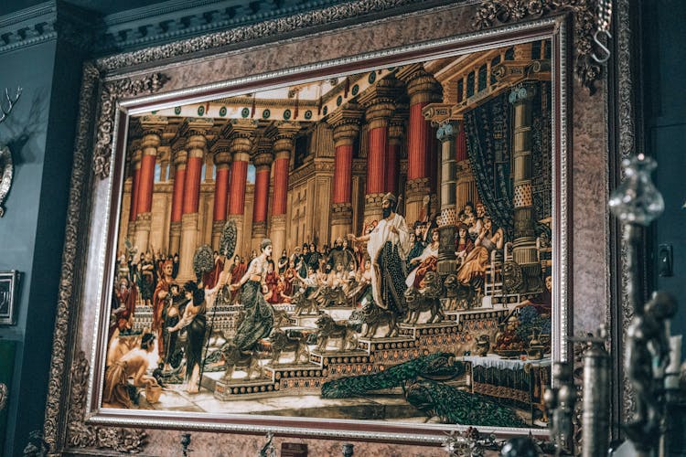 Close Up Of Roman Painting