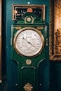 Green and White Antique Analog Gauge