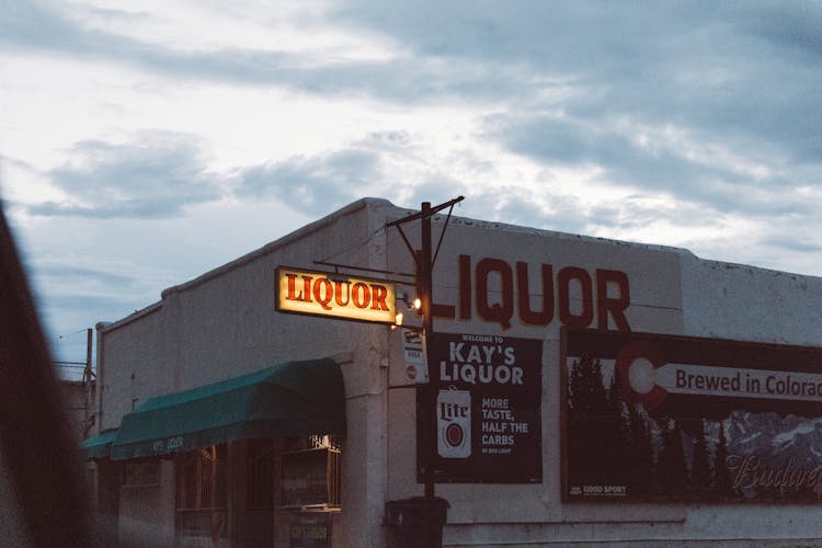 Billboard Outside A Liquor Store