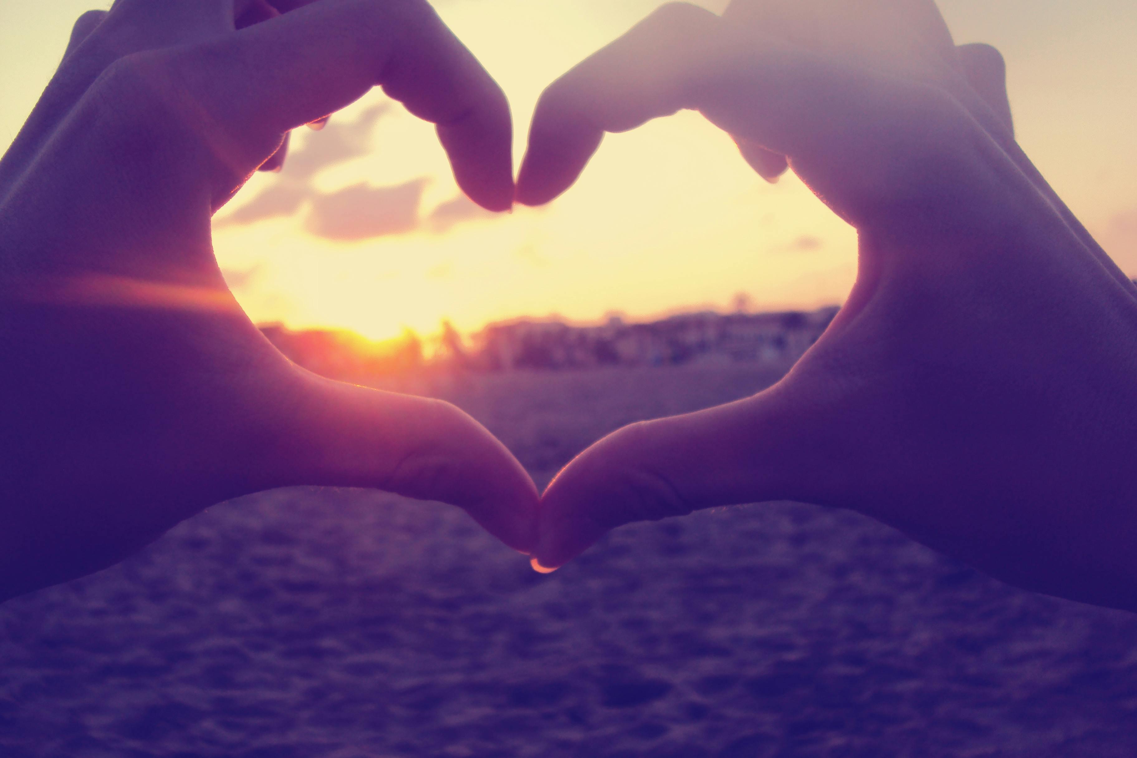 Free stock photo  of beach heart love 