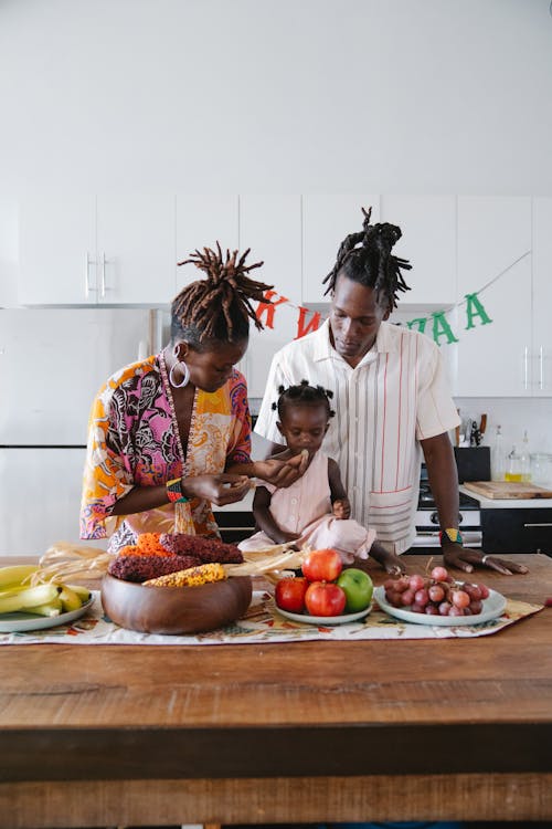 Free A Family Celebrating Kwanzaa Stock Photo