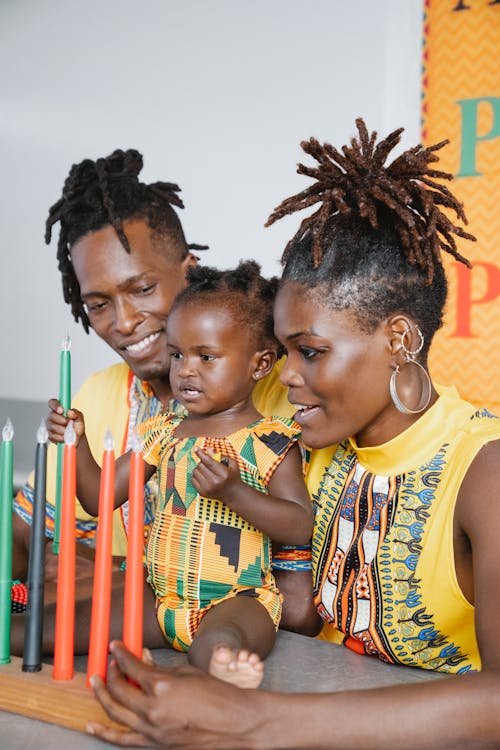 Free A Family Celebrating Kwanzaa Stock Photo