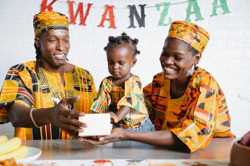 Free A Family Celebrating Kwanzaa Stock Photo