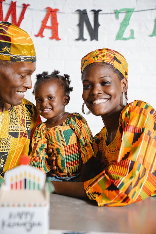 Free A Family Celebrating Kwanzaa Together Stock Photo