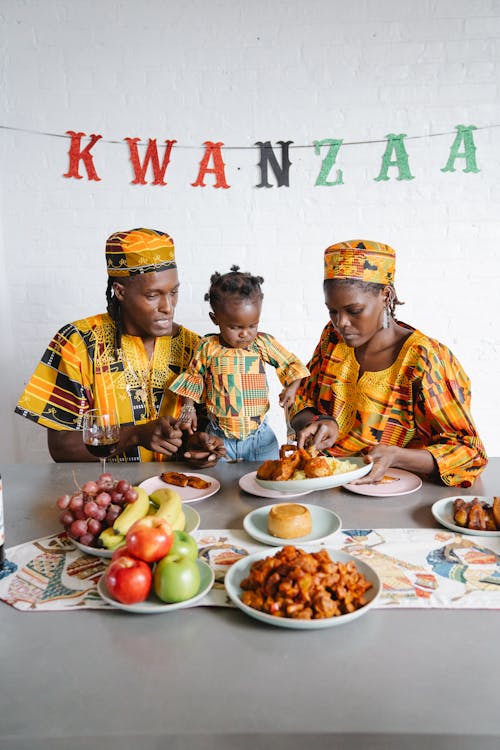 Free A Family Celebrating Kwanzaa Stock Photo