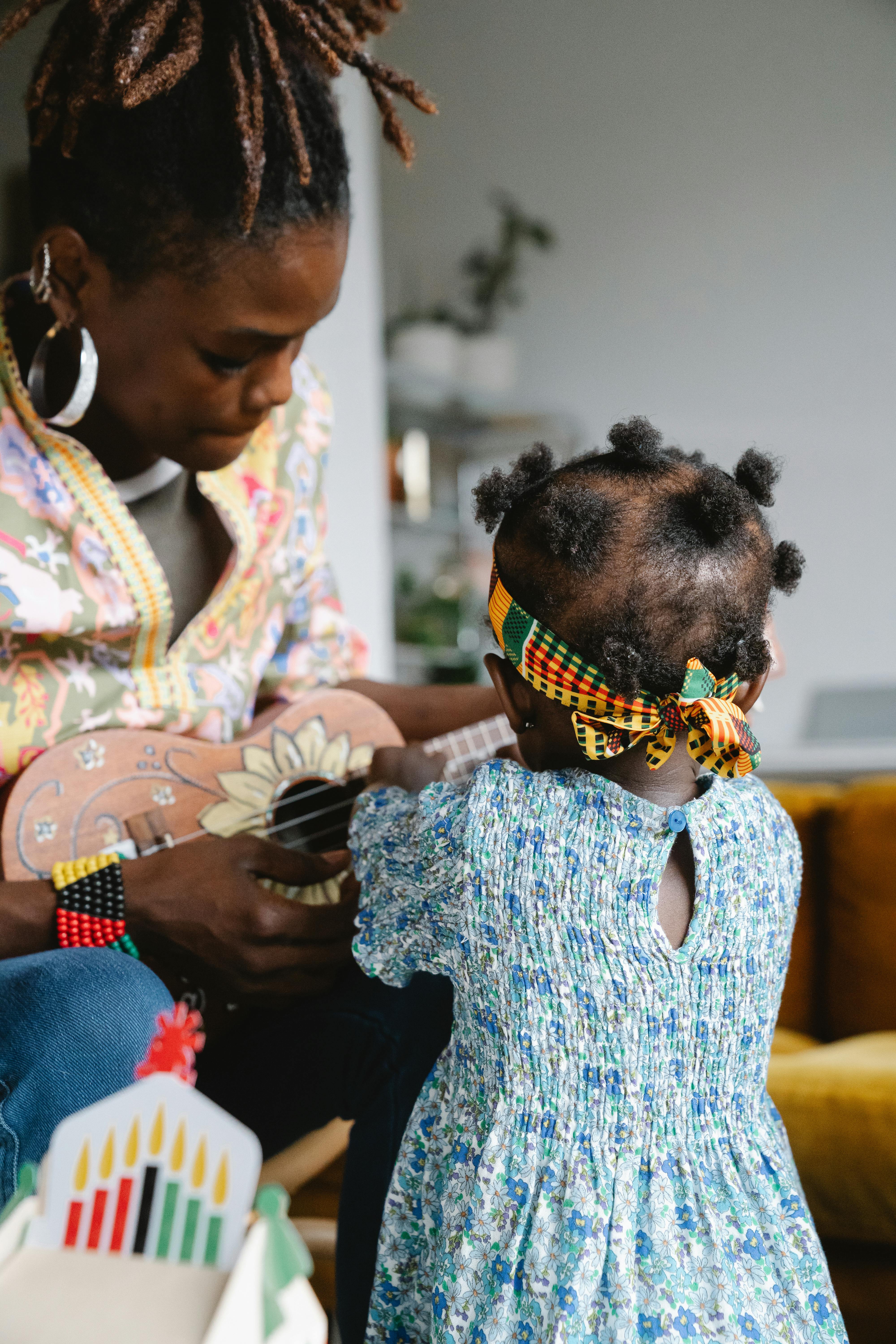 mom playing with her daughter