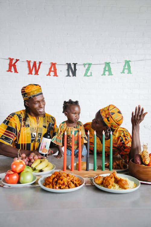 A Family Sitting at the Table