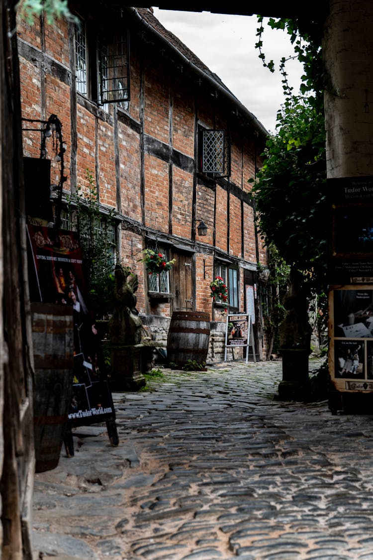 An Empty Cobblestone Street