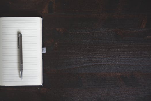 White Lined Paper With Click Pen