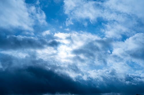 Free Scenic View of Clouds in the Blue Sky Stock Photo