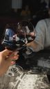 Person Holding Clear Wine Glass