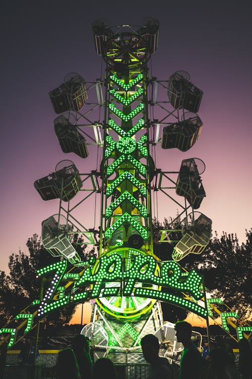 Free Illuminated Theme Park Ride Stock Photo