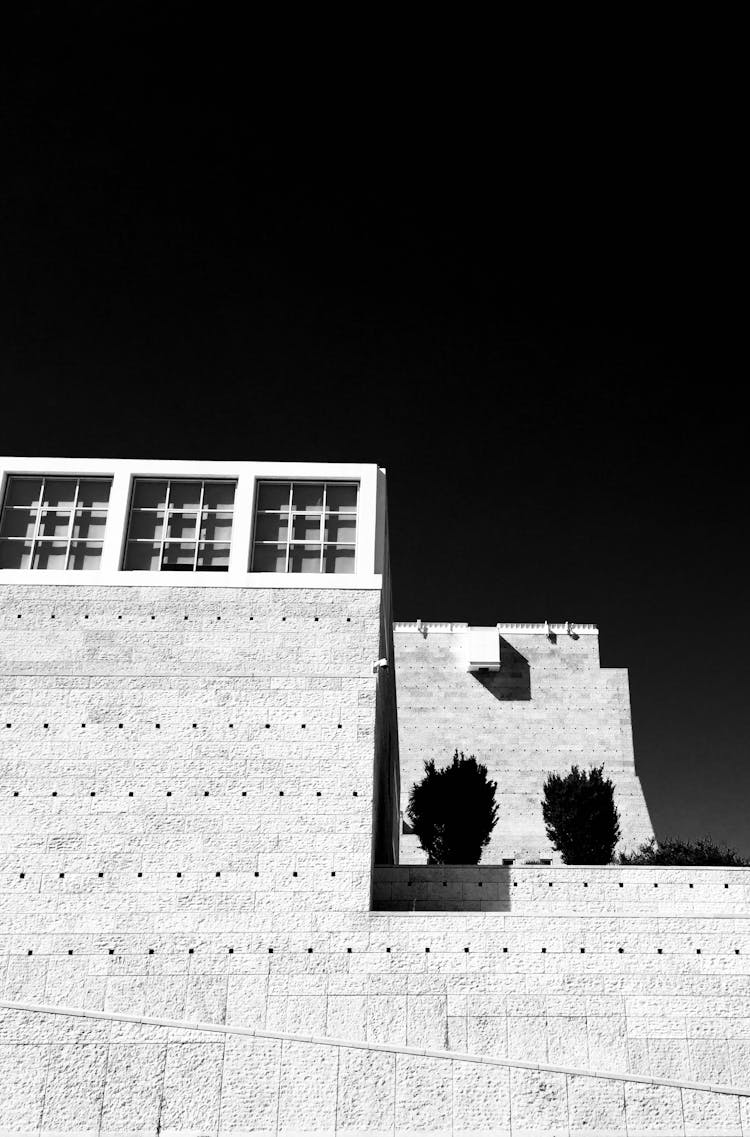 Concrete Building With Textured Walls