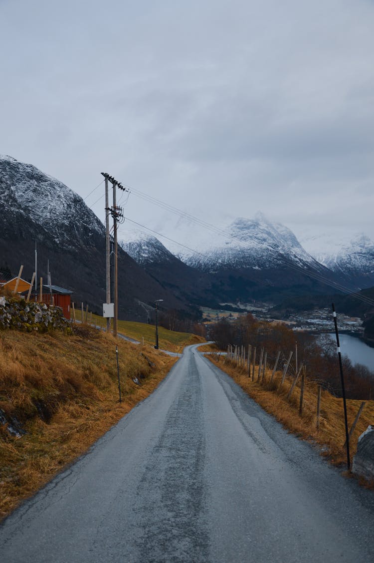 Rural Road In Nordic Countryside