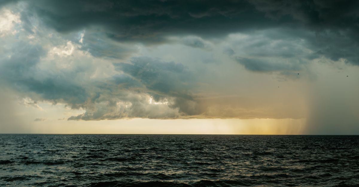 Ocean Raning Rainfall Over a Sea · Free Stock Photo