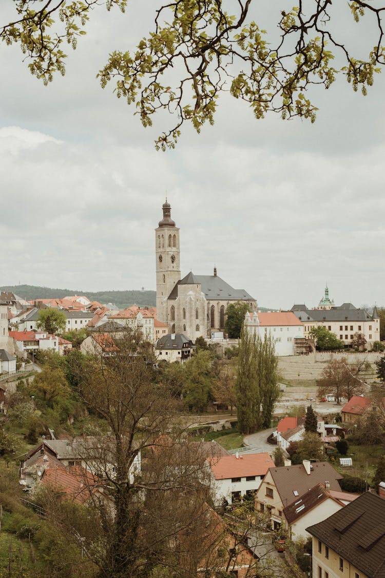 Saint James Church And Surrounding Houses In Autumn