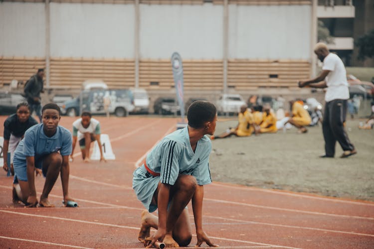 People Getting Ready To Run